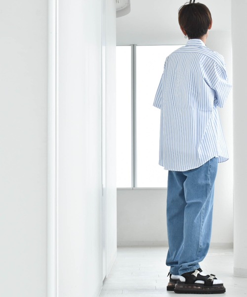 Anytime Songs（エニータイムソングス）の「12オンス ワイドテーパード 5ポケット デニムパンツ（デニムパンツ・メンズ・ブラック系その他2/ブルー系その他2/ブラック系その他/インディゴブルー/ブルー系その他・X-LARGE/MEDIUM/LARGE）」の22枚目の写真