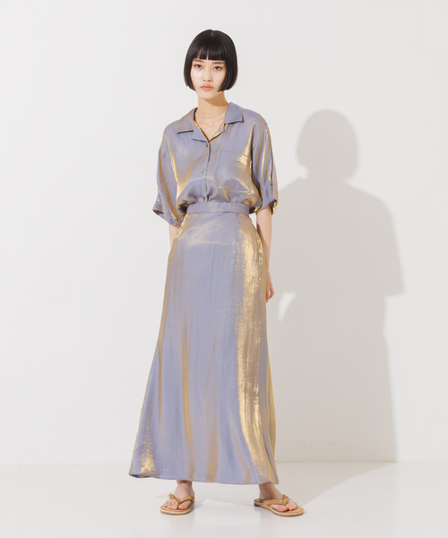 NOMINE(ノミネ)の「【セットアップ対応】スパークシャンブレーマーメイドスカート(スカート・レディース・チャコールグレー/グレー/グリーン/ダークオレンジ・S/M)」の6枚目の写真