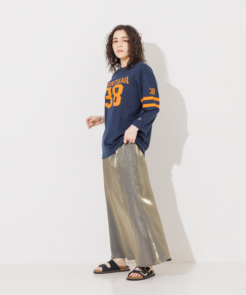 NOMINE(ノミネ)の「【セットアップ対応】スパークシャンブレーマーメイドスカート(スカート・レディース・チャコールグレー/グレー/グリーン/ダークオレンジ・S/M)」の9枚目の写真