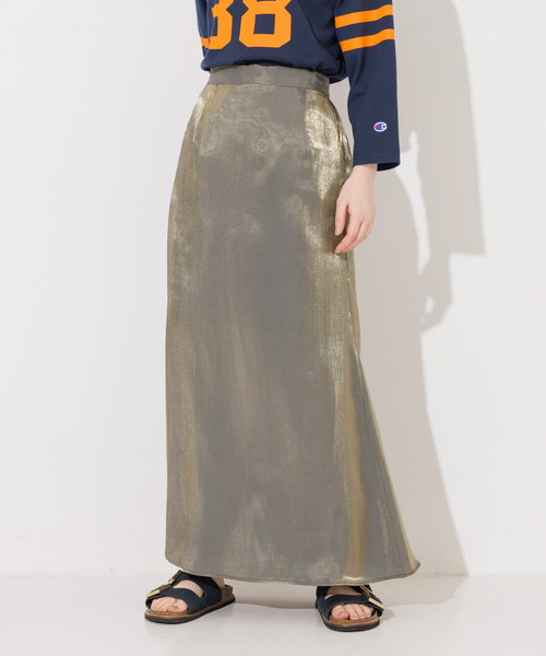 NOMINE(ノミネ)の「【セットアップ対応】スパークシャンブレーマーメイドスカート(スカート・レディース・チャコールグレー/グレー/グリーン/ダークオレンジ・S/M)」の10枚目の写真