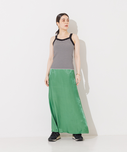 NOMINE(ノミネ)の「【セットアップ対応】スパークシャンブレーマーメイドスカート(スカート・レディース・チャコールグレー/グレー/グリーン/ダークオレンジ・S/M)」の13枚目の写真