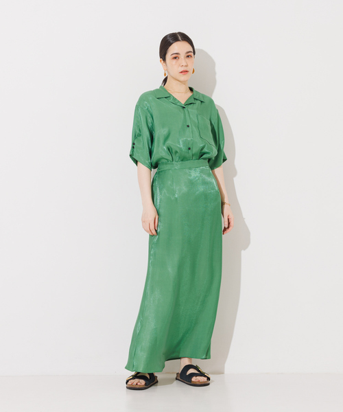 NOMINE(ノミネ)の「【セットアップ対応】スパークシャンブレーマーメイドスカート(スカート・レディース・チャコールグレー/グレー/グリーン/ダークオレンジ・S/M)」の16枚目の写真