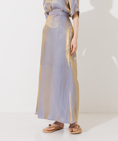 NOMINE(ノミネ)の「【セットアップ対応】スパークシャンブレーマーメイドスカート(スカート・レディース・チャコールグレー/グレー/グリーン/ダークオレンジ・S/M)」の3枚目の写真