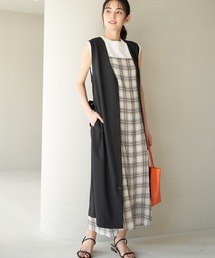 ROPE' PICNIC（ロペピクニック）の「2WAY/麻調ジレジャンパースカート（ジャンパースカート）」