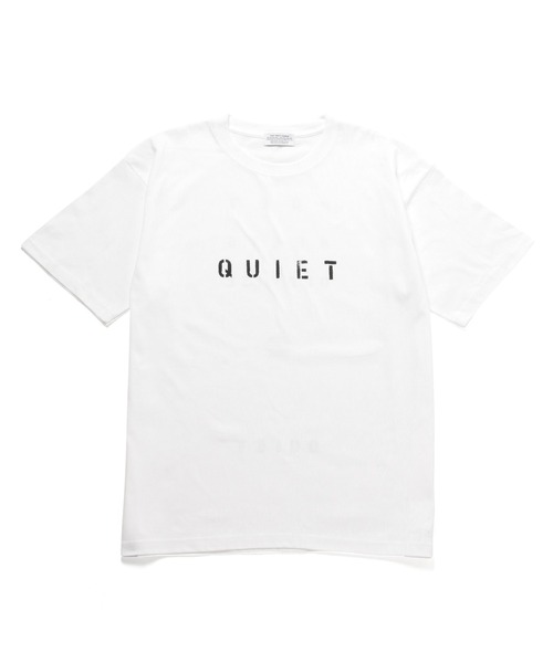 POET MEETS DUBWISE（ポエットミーツダブワイズ）の「【POET MEETS DUBWISE/ポエトミーツダブワイズ】 Quiet T-shirt クワイエットTシャツ（Tシャツ/カットソー・メンズ・ブラック/ホワイト/ライトグレー・M/XL/L）」の2枚目の写真