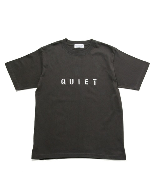 POET MEETS DUBWISE（ポエットミーツダブワイズ）の「【POET MEETS DUBWISE/ポエトミーツダブワイズ】 Quiet T-shirt クワイエットTシャツ（Tシャツ/カットソー・メンズ・ブラック/ホワイト/ライトグレー・M/XL/L）」の3枚目の写真
