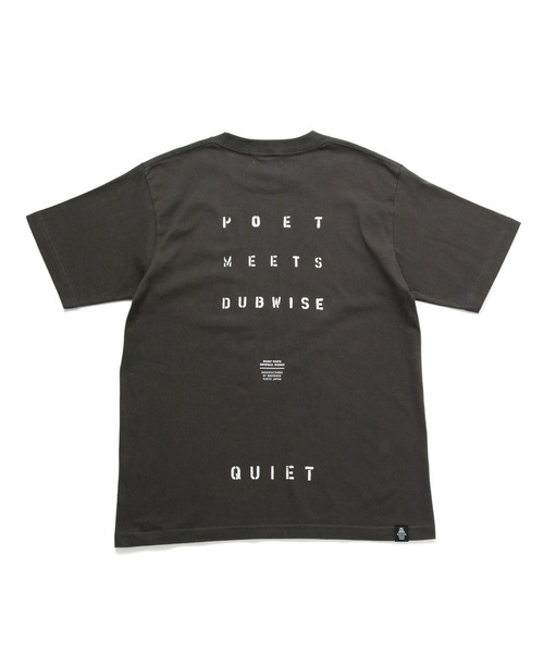 POET MEETS DUBWISE（ポエットミーツダブワイズ）の「【POET MEETS DUBWISE/ポエトミーツダブワイズ】 Quiet T-shirt クワイエットTシャツ（Tシャツ/カットソー・メンズ・ブラック/ホワイト/ライトグレー・M/XL/L）」の5枚目の写真