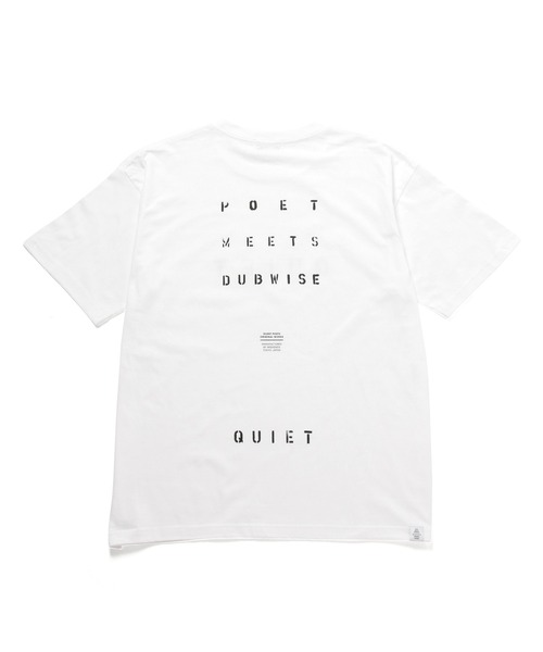 POET MEETS DUBWISE（ポエットミーツダブワイズ）の「【POET MEETS DUBWISE/ポエトミーツダブワイズ】 Quiet T-shirt クワイエットTシャツ（Tシャツ/カットソー・メンズ・ブラック/ホワイト/ライトグレー・M/XL/L）」の4枚目の写真