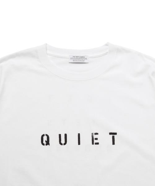 POET MEETS DUBWISE（ポエットミーツダブワイズ）の「【POET MEETS DUBWISE/ポエトミーツダブワイズ】 Quiet T-shirt クワイエットTシャツ（Tシャツ/カットソー・メンズ・ブラック/ホワイト/ライトグレー・M/XL/L）」の7枚目の写真