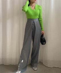 Ameri（アメリ）の「HIGH WAIST HOOK PANTS（スラックス）」 - WEAR