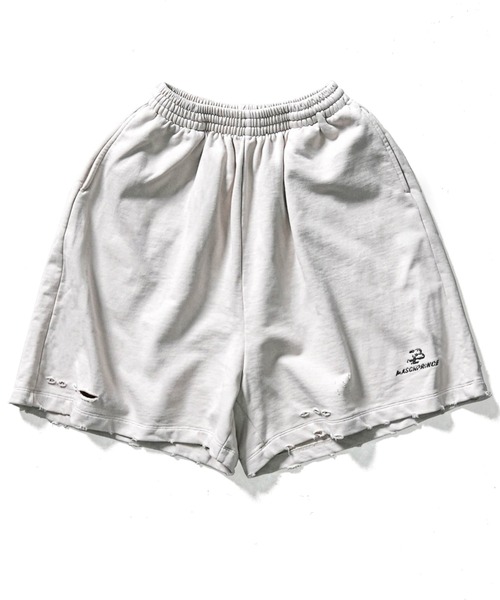 MASONPRINCE(メイソンプリンス)の「ウエストゴム シンプルロゴ スウェットショーツ DK3052【MASONPRINCE】(スウェットパンツ・メンズ・ダークグレー/ホワイト/グリーン・S/L/M)」の6枚目の写真