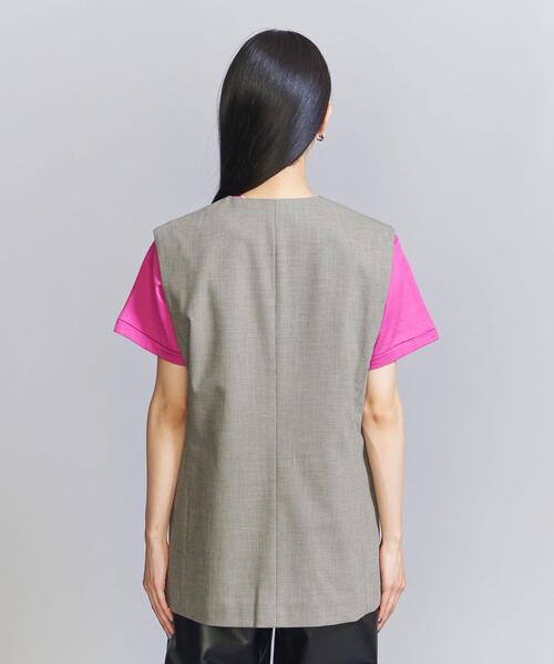 BEAUTY&YOUTH UNITED ARROWS（ビューティーアンドユースユナイテッドアローズ）の「ノーカラー ツイード ベスト（ベスト・レディース・ダークブラウン・S/M）」の7枚目の写真