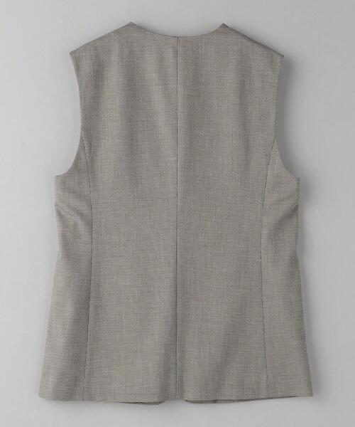 BEAUTY&YOUTH UNITED ARROWS（ビューティーアンドユースユナイテッドアローズ）の「ノーカラー ツイード ベスト（ベスト・レディース・ダークブラウン・S/M）」の2枚目の写真