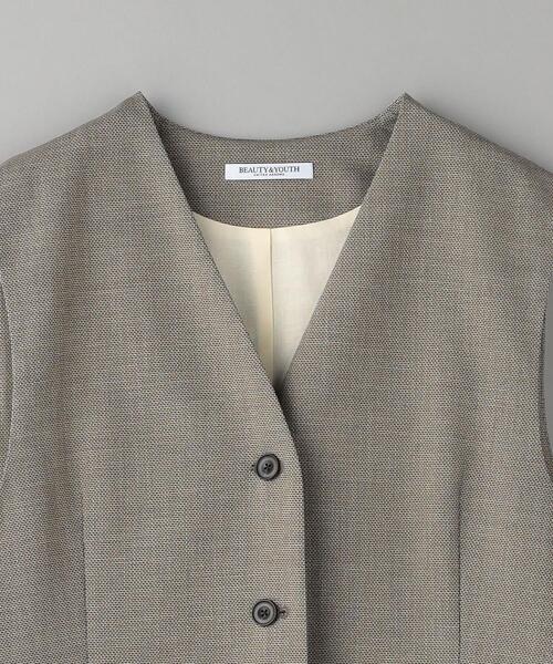 BEAUTY&YOUTH UNITED ARROWS（ビューティーアンドユースユナイテッドアローズ）の「ノーカラー ツイード ベスト（ベスト・レディース・ダークブラウン・S/M）」の10枚目の写真