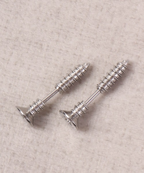 FUNALIVE（ファンアライブ）の「JON ステンレスネジピアス両耳２点セット（ピアス（両耳用）・メンズ・シルバー/ブラック/ゴールド・FREE）」の5枚目の写真