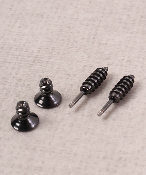 FUNALIVE（ファンアライブ）の「JON ステンレスネジピアス両耳２点セット（ピアス（両耳用）・メンズ・シルバー/ブラック/ゴールド・FREE）」の10枚目の写真