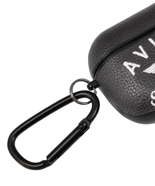 AVIREX(アヴィレックス)の「アヴィレックス AirPods Pro 第3世代 第2世代 第1世代 ケース「刺繍ロゴ」(ヘッドフォン/イヤホン・メンズ・ブラック/ブラウン/グレー/ネイビー・A/B)」の6枚目の写真