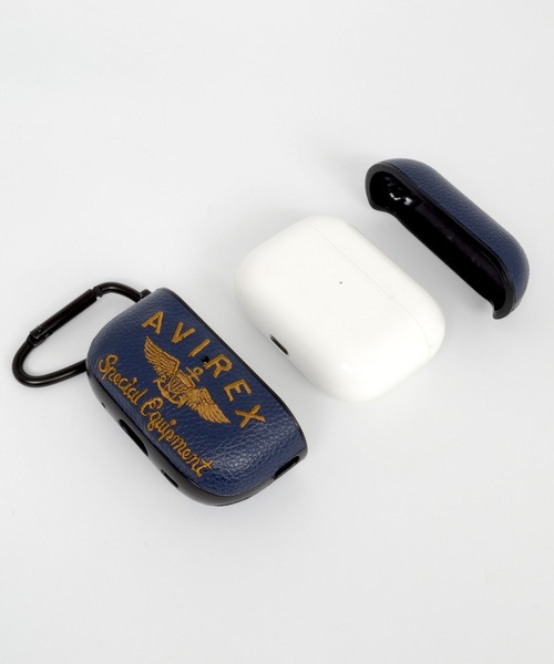 AVIREX(アヴィレックス)の「アヴィレックス AirPods Pro 第3世代 第2世代 第1世代 ケース「刺繍ロゴ」(ヘッドフォン/イヤホン・メンズ・ブラック/ブラウン/グレー/ネイビー・A/B)」の13枚目の写真