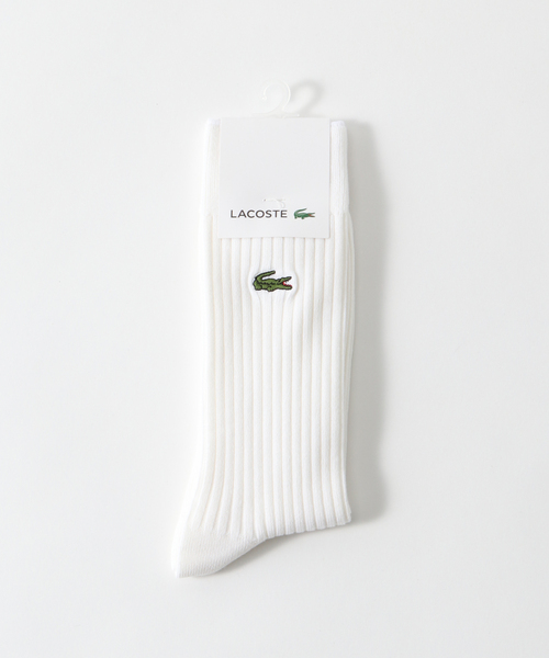 LACOSTE（ラコステ）の「【LACOSTE / ラコステ】 3×2リブクルーソックス（ソックス/靴下・メンズ・ホワイト/ブラック/ネイビー・FREE）」の2枚目の写真