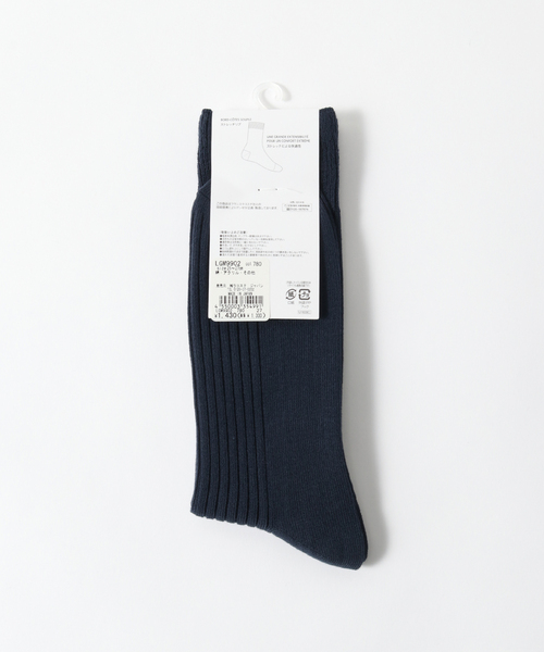 LACOSTE（ラコステ）の「【LACOSTE / ラコステ】 3×2リブクルーソックス（ソックス/靴下・メンズ・ホワイト/ブラック/ネイビー・FREE）」の4枚目の写真