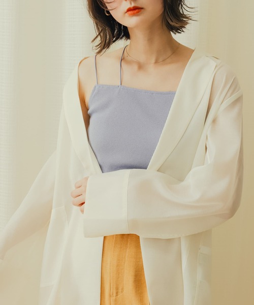 SENSE OF PLACE by URBAN RESEARCH(センスオブプレイスバイアーバンリサーチ)の「カップインアシンメトリーキャミソール(キャミソール・レディース・ライトベージュ/パープル/ベージュ/ブラック・ONE)」の5枚目の写真