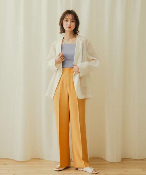 SENSE OF PLACE by URBAN RESEARCH(センスオブプレイスバイアーバンリサーチ)の「カップインアシンメトリーキャミソール(キャミソール・レディース・ライトベージュ/パープル/ベージュ/ブラック・ONE)」の7枚目の写真