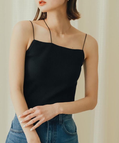 SENSE OF PLACE by URBAN RESEARCH(センスオブプレイスバイアーバンリサーチ)の「カップインアシンメトリーキャミソール(キャミソール・レディース・ライトベージュ/パープル/ベージュ/ブラック・ONE)」の13枚目の写真