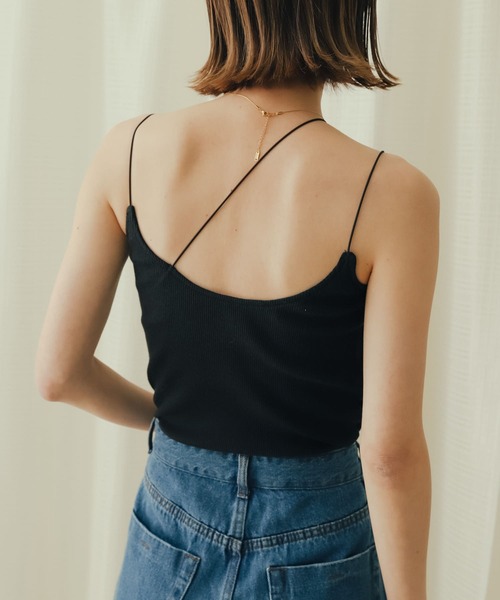 SENSE OF PLACE by URBAN RESEARCH(センスオブプレイスバイアーバンリサーチ)の「カップインアシンメトリーキャミソール(キャミソール・レディース・ライトベージュ/パープル/ベージュ/ブラック・ONE)」の14枚目の写真