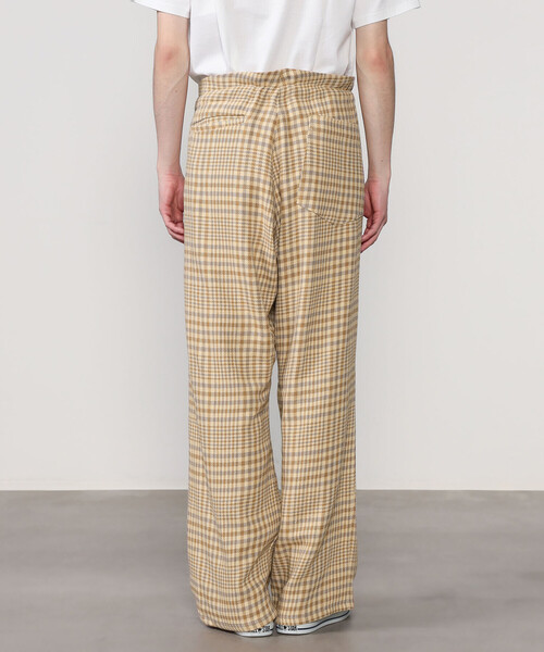 MONITALY（モニタリー）の「MONITALY | ワイドドロップクロッチパンツ チェック MEN（その他パンツ・メンズ・ベージュ系その他・S/M）」の12枚目の写真