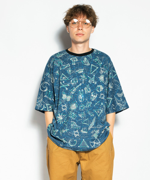 ALDIES(アールディーズ)の「Constellation Big T / コンステレーションビッグT(Tシャツ/カットソー・メンズ・ブルー/ホワイト/イエロー/ネイビー・FREE)」の13枚目の写真