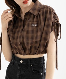 ドロストクロップド丈シャツ