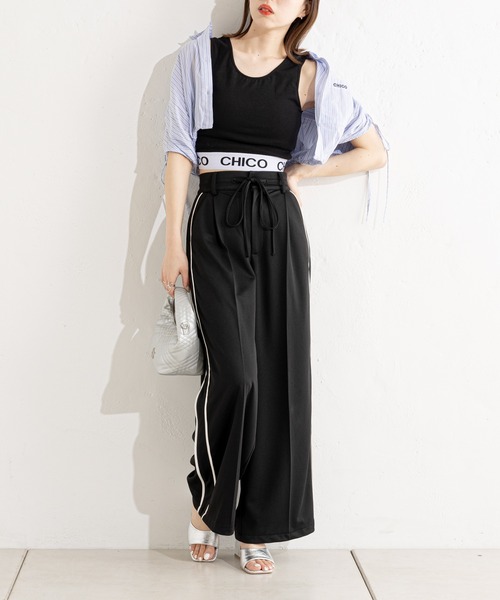 Chico(チコ)の「ドロストクロップド丈シャツ(シャツ/ブラウス・レディース・イエロー系その他2/ブルー系その他2/アイボリー/ブルー/ピンク/イエロー/ブラウン系その他2/ブラック系その他2・FREE)」の18枚目の写真