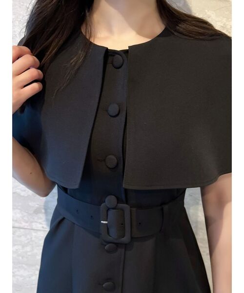 EATME（イートミー）の「ケープカラーワンピース（ワンピース・レディース・ブラック/ベージュ・SMALL/MEDIUM）」の13枚目の写真