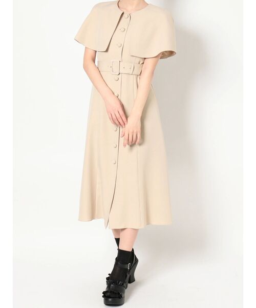 EATME（イートミー）の「ケープカラーワンピース（ワンピース・レディース・ブラック/ベージュ・SMALL/MEDIUM）」の21枚目の写真