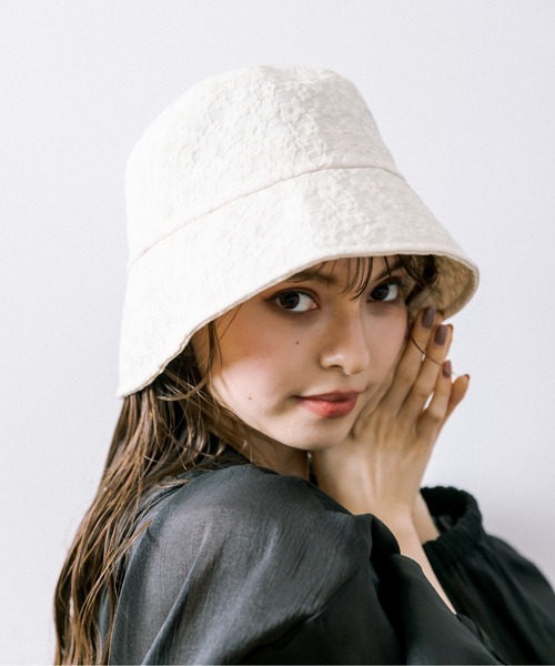 OLIVE des OLIVE（オリーブデオリーブ）の「ジャガードクロ―シュハット　1031150060（ハット・レディース・ブラック/アイボリー・FREE）」の6枚目の写真