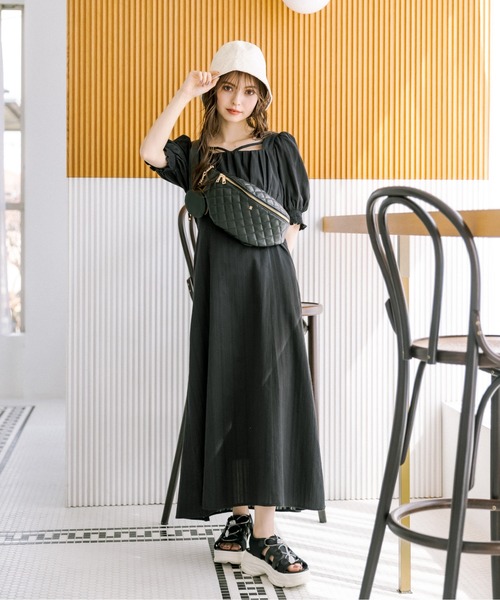 OLIVE des OLIVE（オリーブデオリーブ）の「ジャガードクロ―シュハット　1031150060（ハット・レディース・ブラック/アイボリー・FREE）」の10枚目の写真