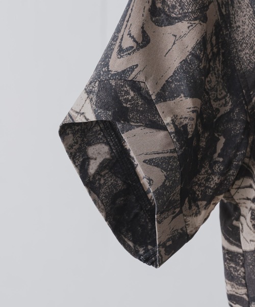 Happy John（ハッピージョン）の「art design open color shirt/アートデザインオープンカラーシャツ（シャツ/ブラウス・レディース・ブルー/グリーン/ブラック・FREE）」の8枚目の写真