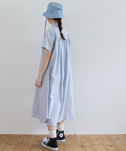 bulle de savon(ビュルデサボン)の「オックスコック半袖ワンピース(ワンピース・レディース・ホワイト/サックスブルー/ブルー/その他/その他1/イエロー・FREE)」の15枚目の写真