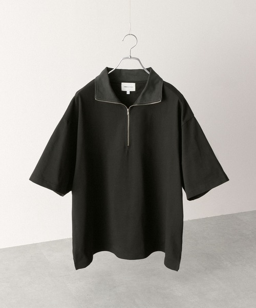 MARK&LONA ハーフジップ バックデザインシャツ XL　大きいサイズ　黒 MARK&LONA ハーフジップ バックデザインシャツ XL 大きいサイズ 黒