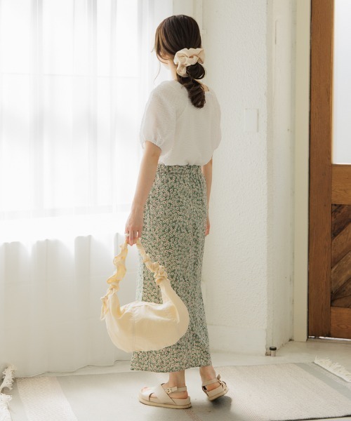 flower(フラワー)の「チャーミングリボントップ(シャツ/ブラウス・レディース・ブルー/ホワイト・FREE)」の9枚目の写真