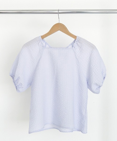 flower(フラワー)の「チャーミングリボントップ(シャツ/ブラウス・レディース・ブルー/ホワイト・FREE)」の22枚目の写真