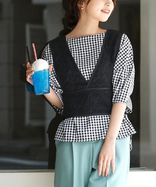 zootie（ズーティー）の「カットジャガード バックリボン