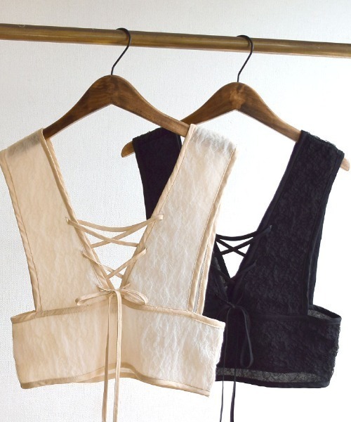 リボンカットジャガードベスト リボン カットジャガード ベスト