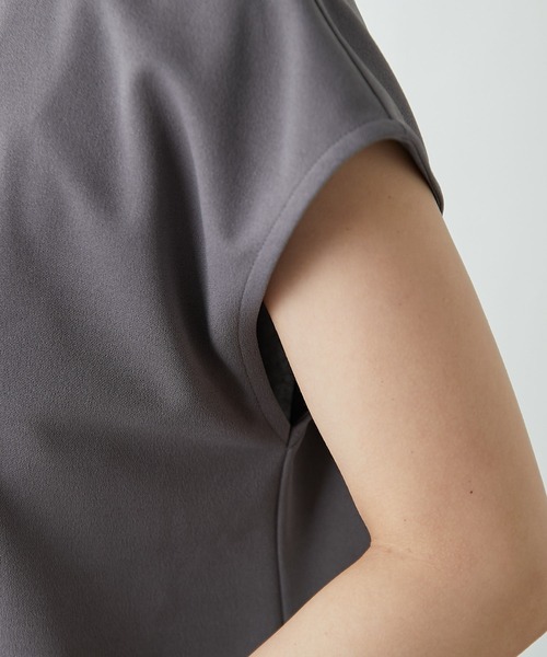 COLLAGE GALLARDAGALANTE（コラージュガリャルダガランテ）の「ジョーゼットソリッドTシャツ（Tシャツ/カットソー・レディース・チャコールグレー/ミント・FREE）」の14枚目の写真