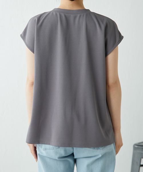 COLLAGE GALLARDAGALANTE（コラージュガリャルダガランテ）の「ジョーゼットソリッドTシャツ（Tシャツ/カットソー・レディース・チャコールグレー/ミント・FREE）」の16枚目の写真