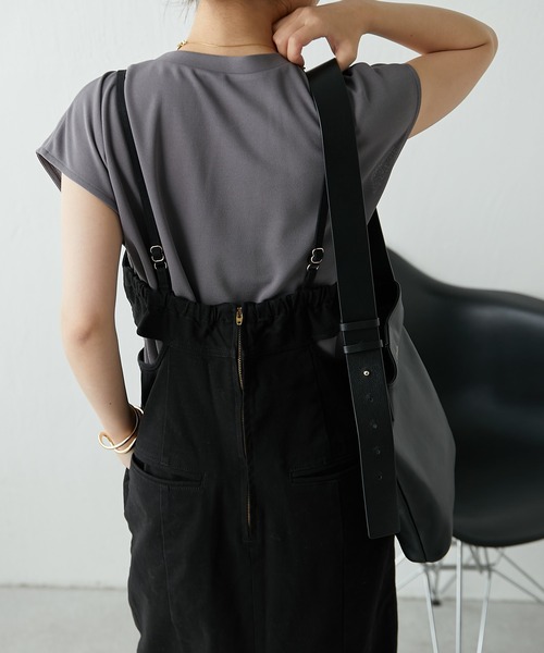 COLLAGE GALLARDAGALANTE（コラージュガリャルダガランテ）の「ジョーゼットソリッドTシャツ（Tシャツ/カットソー・レディース・チャコールグレー/ミント・FREE）」の11枚目の写真