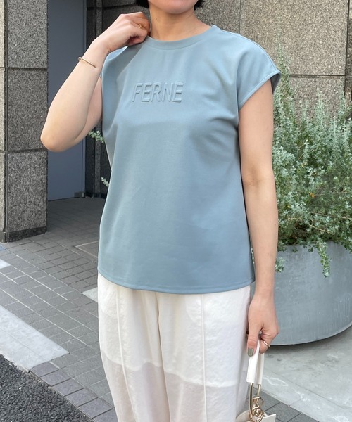 COLLAGE GALLARDAGALANTE（コラージュガリャルダガランテ）の「ジョーゼットソリッドTシャツ（Tシャツ/カットソー・レディース・チャコールグレー/ミント・FREE）」の20枚目の写真