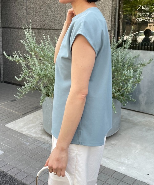 COLLAGE GALLARDAGALANTE（コラージュガリャルダガランテ）の「ジョーゼットソリッドTシャツ（Tシャツ/カットソー・レディース・チャコールグレー/ミント・FREE）」の21枚目の写真