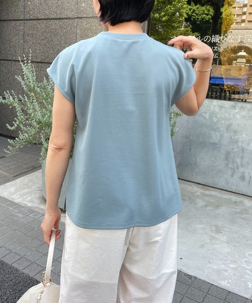 COLLAGE GALLARDAGALANTE（コラージュガリャルダガランテ）の「ジョーゼットソリッドTシャツ（Tシャツ/カットソー・レディース・チャコールグレー/ミント・FREE）」の22枚目の写真