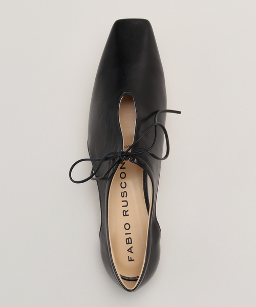 FABIO RUSCONI（ファビオルスコーニ）の「【FABIO RUSCONI / ファビオルスコーニ】リボンスクエアトゥシューズ（その他シューズ・レディース・ブラック・36/37/38）」の8枚目の写真